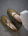 Handmade Leather Woven Ankle Strap Flat Pumps Mary Janes Shoes Obiono July Shoes Collection 2026 88.00