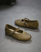 Handmade Leather Woven Ankle Strap Flat Pumps Mary Janes Shoes Obiono July Shoes Collection 2026 88.00