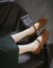 Handmade Leather Woven Ankle Strap Flat Pumps Mary Janes Shoes Obiono July Shoes Collection 2026 88.00