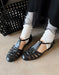 Handmade Leather Woven T-strap Close Toe Sandals May Shoes Collection 2026 96.00