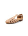 Handmade Leather Woven T-strap Close Toe Sandals May Shoes Collection 2026 96.00