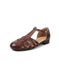 Handmade Leather Woven T-strap Close Toe Sandals May Shoes Collection 2026 96.00