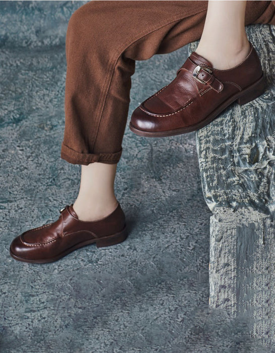 Handmade Monk Strap Brogue Style Oxford Shoes