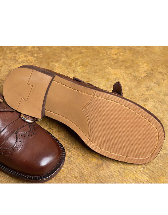 Handmade Monk Strap Brogue Style Oxford Shoes
