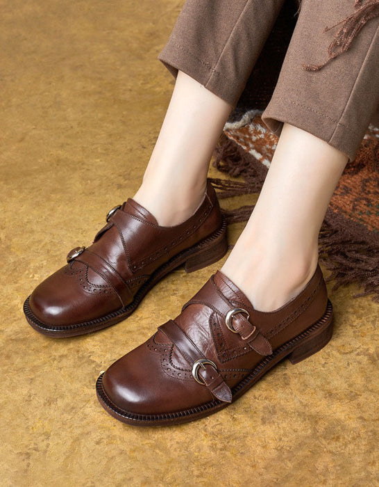 Handmade Monk Strap Brogue Style Oxford Shoes