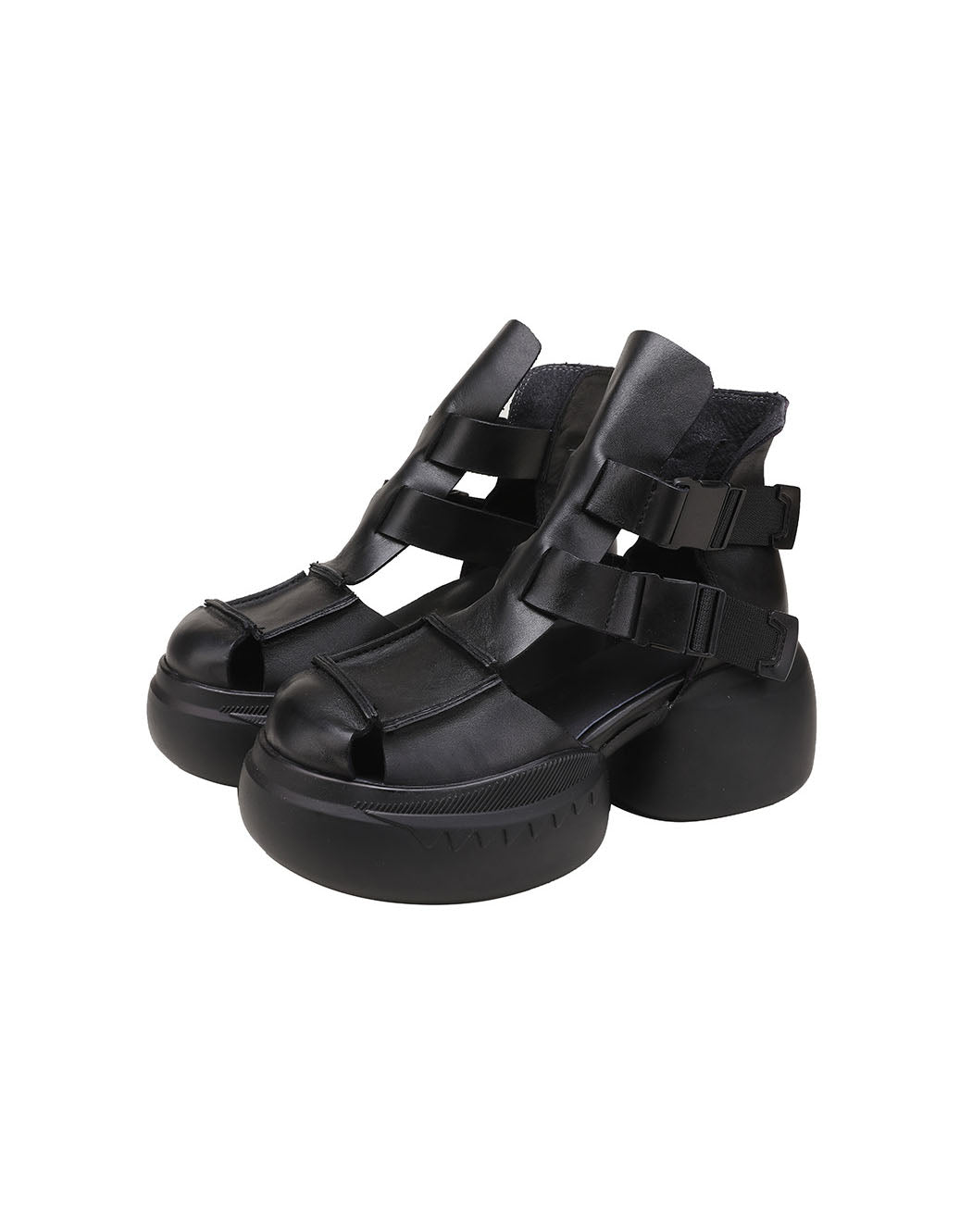 Handmade Retro Comfortable Close Toe Platform Sandals — Obiono