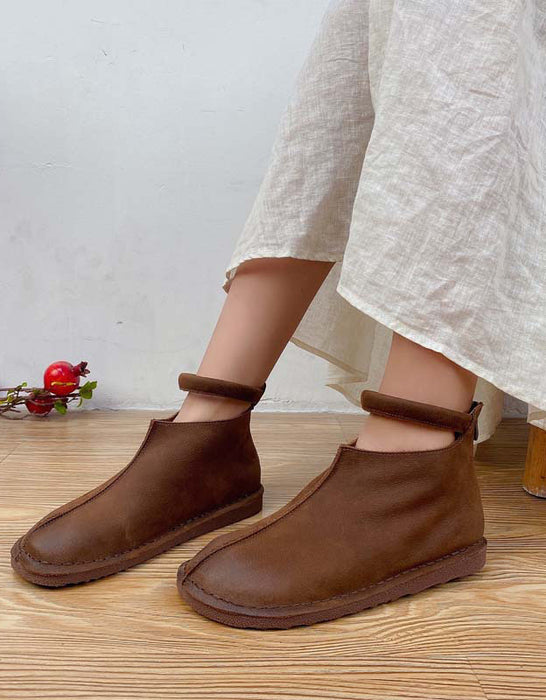 Leather Handmade Retro Ethnic Comfortable Ankle Women's Boots | Gift Shoes November New 2019 78.80