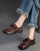 Handmade Retro Leather Stitch Soft Leather Flat Shoes Jan Shoe Collection 2026 88.00
