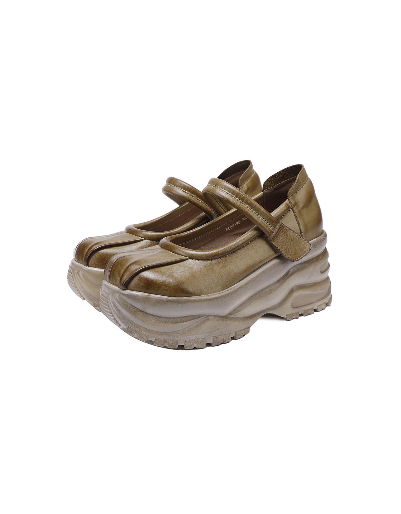 Handmade Retro Wide Toe Box Platform Sandals — Obiono