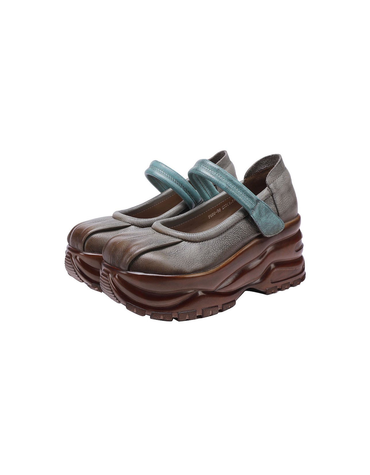 Handmade Retro Wide Toe Box Platform Sandals — Obiono