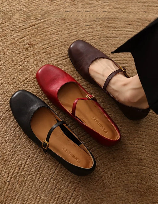 Handmade Single Strap Flat Pumps Mary Janes May Shoes Collection 2026 95.00