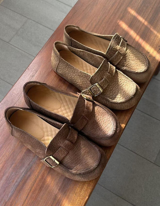 Women's Handmade Soft Leather Comfortable Flat Shoes Loafers, Obiono Sep Shoes Collection 2026, 81.81