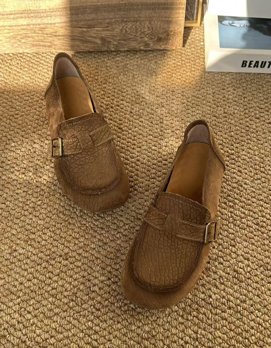 Women's Handmade Soft Leather Comfortable Flat Shoes Loafers, Obiono Sep Shoes Collection 2026, 81.81