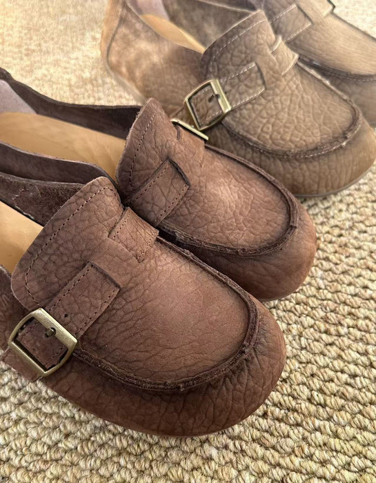 Women's Handmade Soft Leather Comfortable Flat Shoes Loafers, Obiono Sep Shoes Collection 2026, 81.81