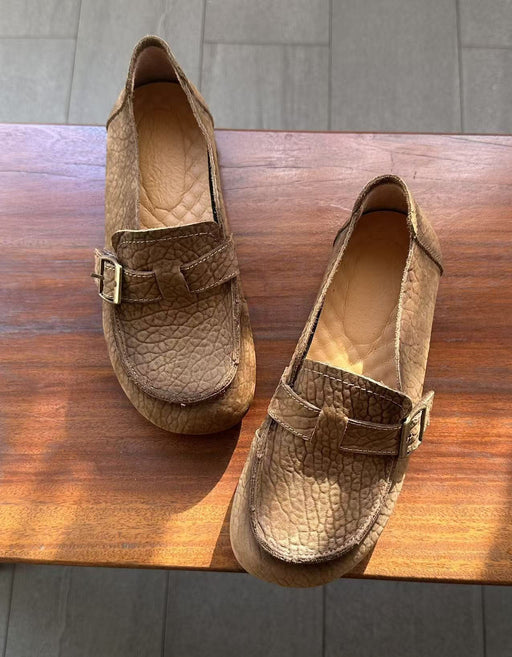 Women's Handmade Soft Leather Comfortable Flat Shoes Loafers, Obiono Sep Shoes Collection 2026, 81.81