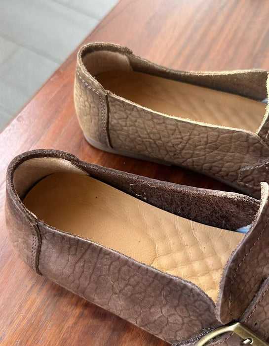 Women's Handmade Soft Leather Comfortable Flat Shoes Loafers, Obiono Sep Shoes Collection 2026, 81.81