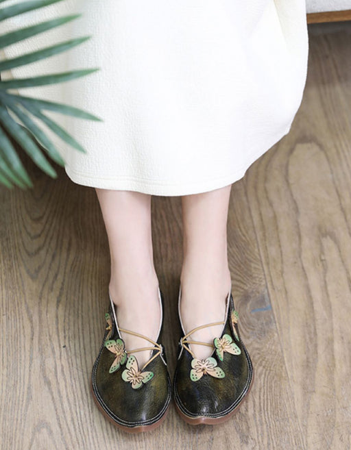 Handmade Soft Leather Oriental Flat Shoes May Shoes Collection 2023 89.00