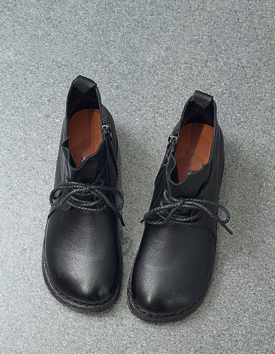 Chaussures d'hiver rétro en cuir pour femmes | Chaussures cadeaux