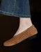 Handmade Soft Sole Leather Woven Suede Flat Shoes April Shoes Collection 2026 92.00