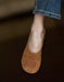 Handmade Soft Sole Leather Woven Suede Flat Shoes April Shoes Collection 2026 92.00