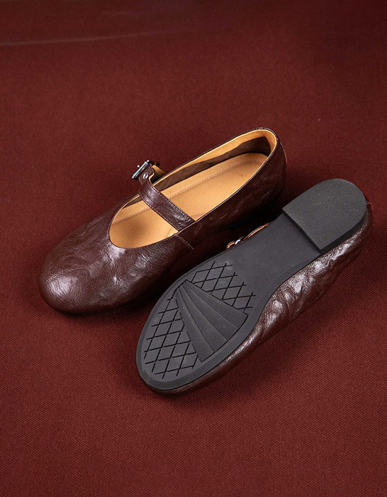 Handmade Soft Sole Single Buckle Mary Jane Shoes March Shoes Collection 2026 88.00