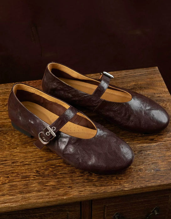 Handmade Soft Sole Single Buckle Mary Jane Shoes March Shoes Collection 2026 88.00