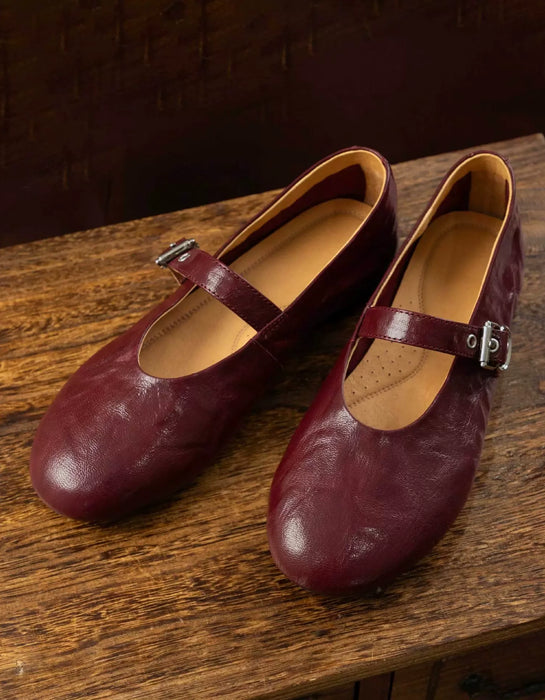 Handmade Soft Sole Single Buckle Mary Jane Shoes March Shoes Collection 2026 88.00