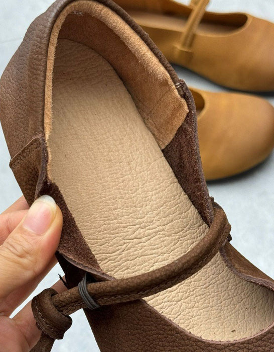 Women's Handmade Soft Sole Single Strap Retro Flat Shoes, Obiono Sep Shoes Collection 2026, 79.99