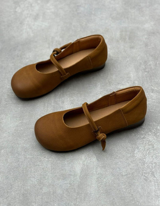 Women's Handmade Soft Sole Single Strap Retro Flat Shoes, Obiono Sep Shoes Collection 2026, 79.99