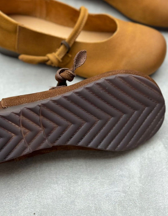 Women's Handmade Soft Sole Single Strap Retro Flat Shoes, Obiono Sep Shoes Collection 2026, 79.99