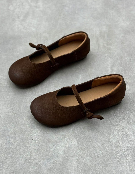Women's Handmade Soft Sole Single Strap Retro Flat Shoes, Obiono Sep Shoes Collection 2026, 79.99