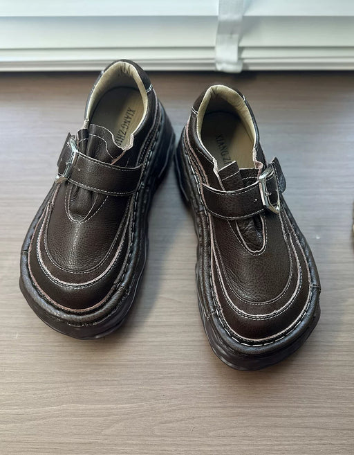 Handmade Soft Soles Single Strap Chunky Wide Toe Box Platform Shoes, Sep Shoes Collection 2026, 80.77