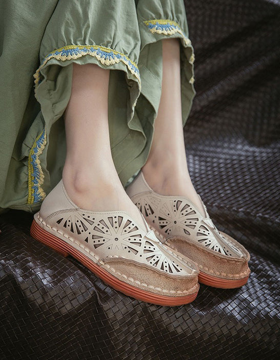 Handmade Soft Soles Summer Hollow Wide Toe Box Flats May Shoes Collection 2026 85.00