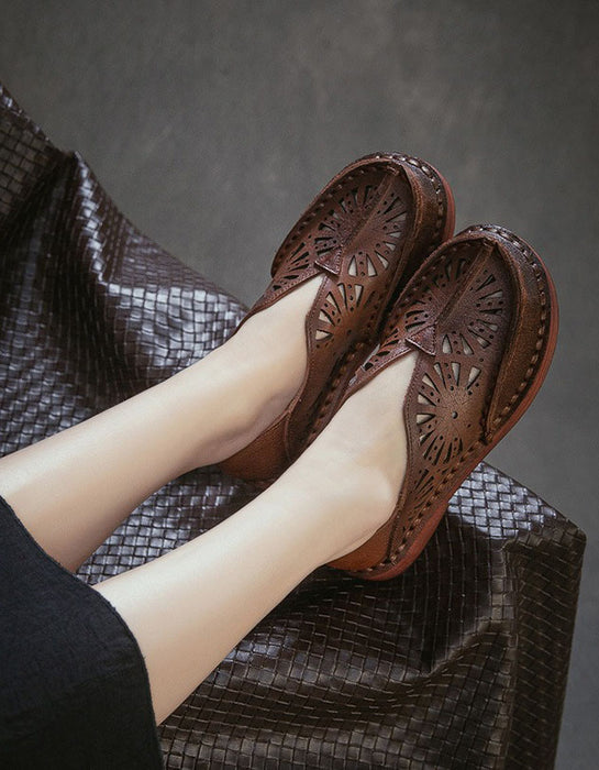 Handmade Soft Soles Summer Hollow Wide Toe Box Flats May Shoes Collection 2026 85.00