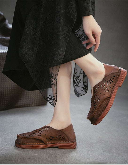 Handmade Soft Soles Summer Hollow Wide Toe Box Flats May Shoes Collection 2026 85.00