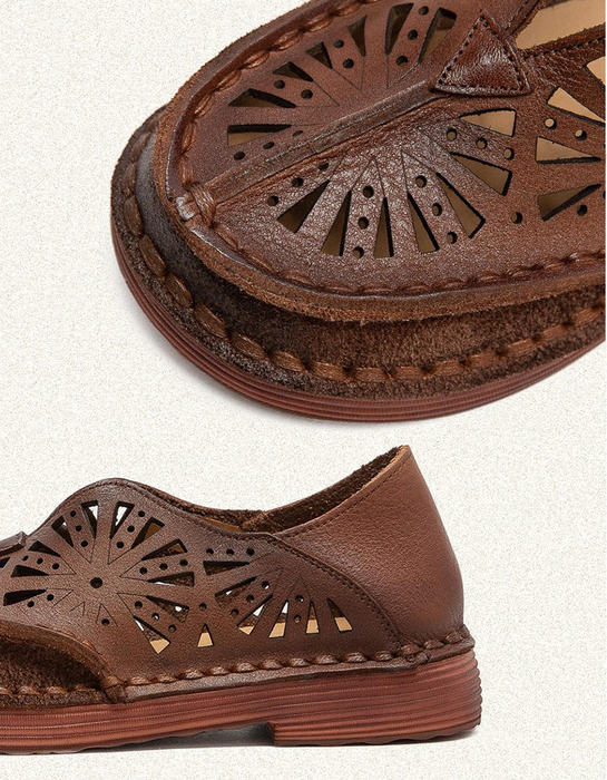 Handmade Soft Soles Summer Hollow Wide Toe Box Flats May Shoes Collection 2026 85.00