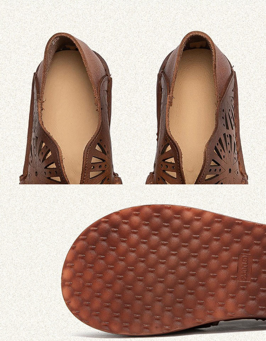 Handmade Soft Soles Summer Hollow Wide Toe Box Flats May Shoes Collection 2026 85.00
