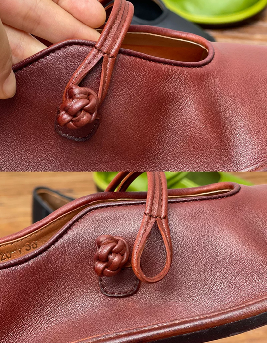 Handmade Soft Soles Wide Toe Box Retro Flat Shoes