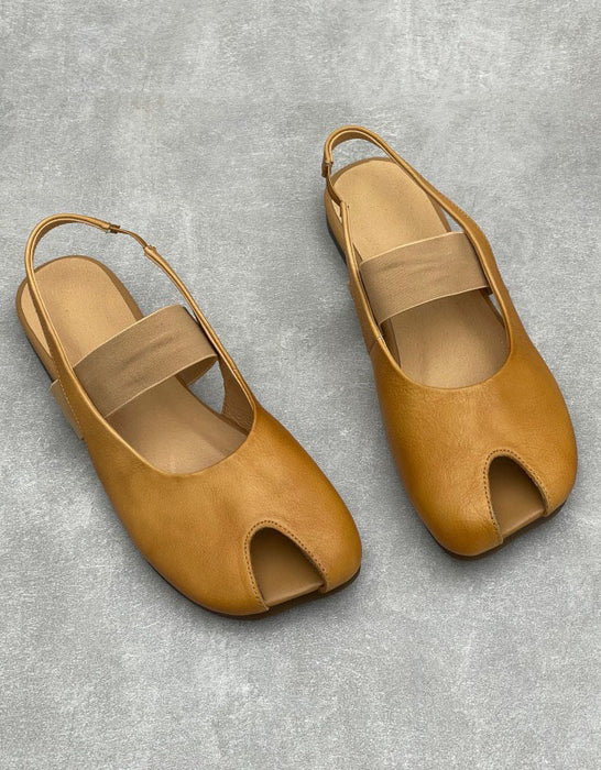 Handmade Square Toe Soft Sole Flat Sandals Slingback Obiono June Shoes Collection 2026 87.00