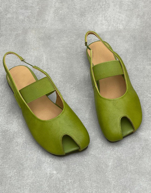Handmade Square Toe Soft Sole Flat Sandals Slingback Obiono June Shoes Collection 2026 87.00