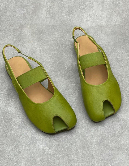 Handmade Square Toe Soft Sole Flat Sandals Slingback Obiono June Shoes Collection 2026 87.00