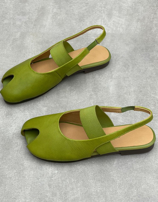Handmade Square Toe Soft Sole Flat Sandals Slingback Obiono June Shoes Collection 2026 87.00