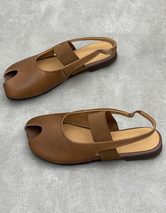 Handmade Square Toe Soft Sole Flat Sandals Slingback Obiono June Shoes Collection 2026 87.00
