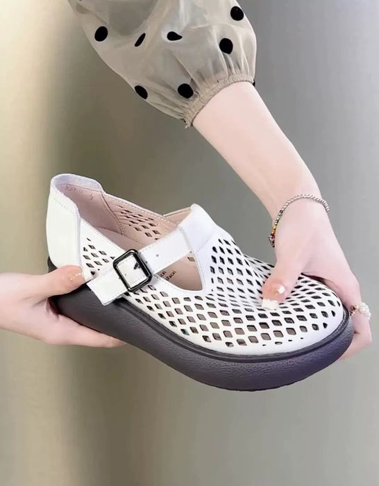 Handmade Summer Hollow T-strap Wedge Sandals Obiono May Shoes Collection 2026 80.50