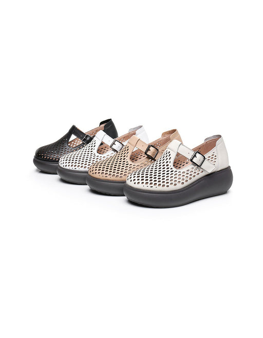 Handmade Summer Hollow T-strap Wedge Sandals Obiono May Shoes Collection 2026 80.50