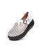 Handmade Summer Hollow T-strap Wedge Sandals White Obiono May Shoes Collection 2026 80.50
