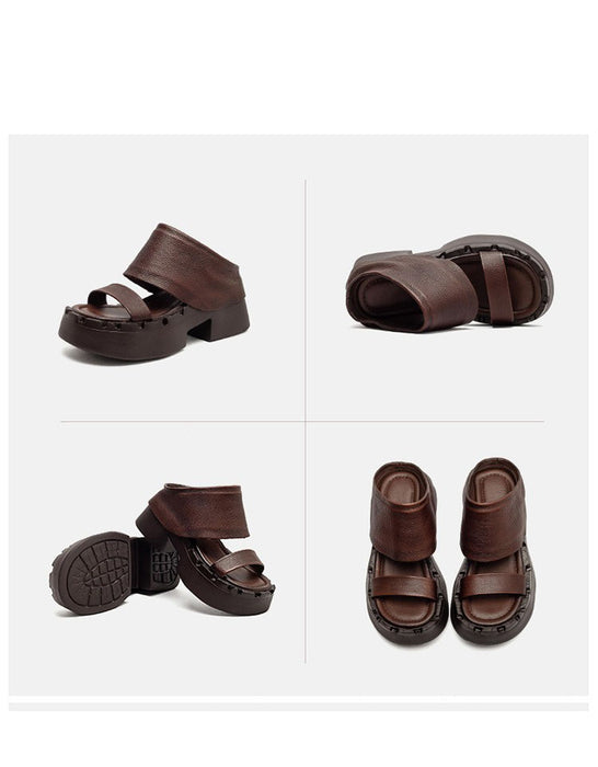 Handmade Summer Open Toe Platform Sandals Slippers Obiono June Shoes Collection 2026 95.00
