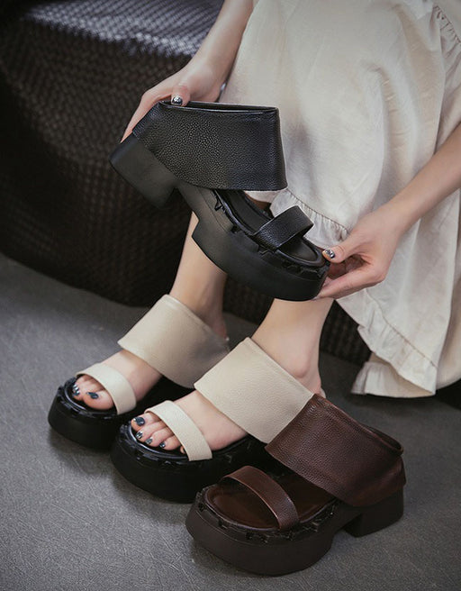 Handmade Summer Open Toe Platform Sandals Slippers Obiono June Shoes Collection 2026 95.00