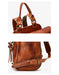 Handmade Tanned Large Capacity Leather Backpack for Men Details