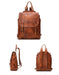 Handmade Tanned Large Capacity Leather Backpack for Men Details